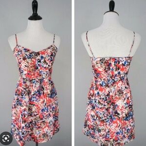 Floral Multicolor Spaghetti Strap Dress